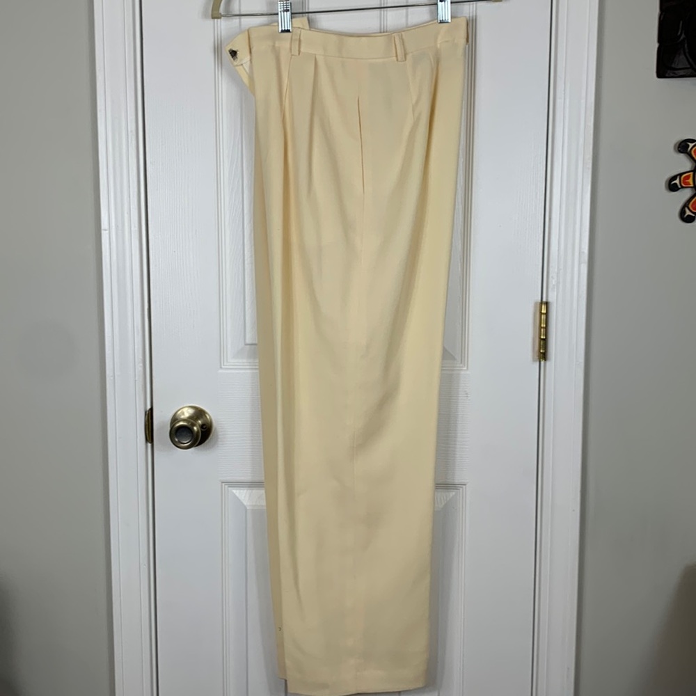 Talbots Petites cream colored 100% wool pants size 10. Made in USA. Pockets